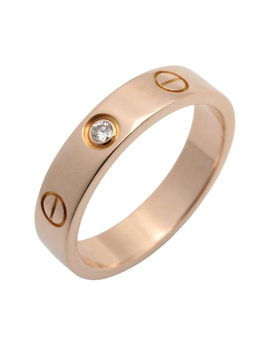 Cartier Ring Mini Love 18k Pink Gold Diamond
